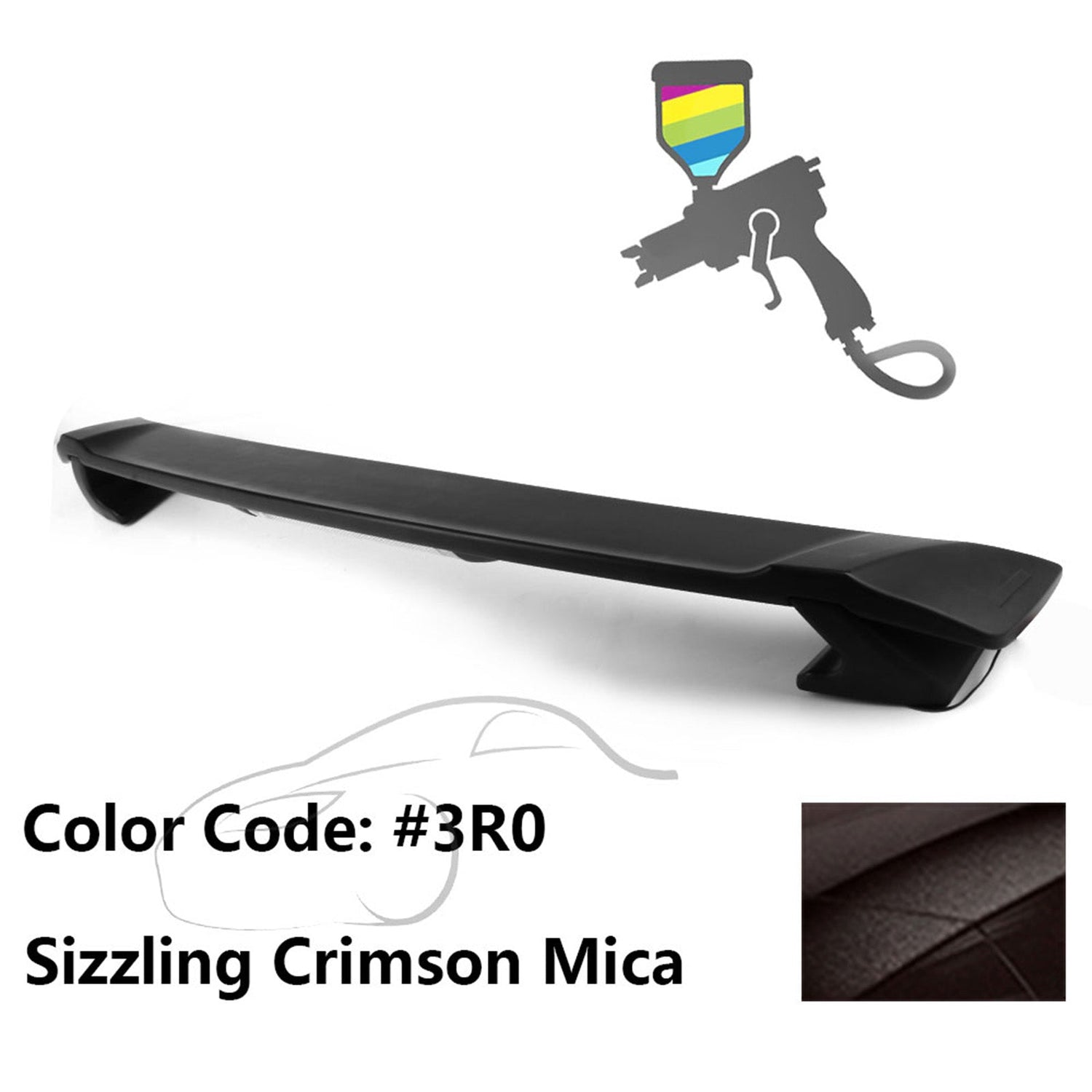 2009-2013 Corolla Sedan Sportivo Trunk Spoiler & LED Brake Light ABS