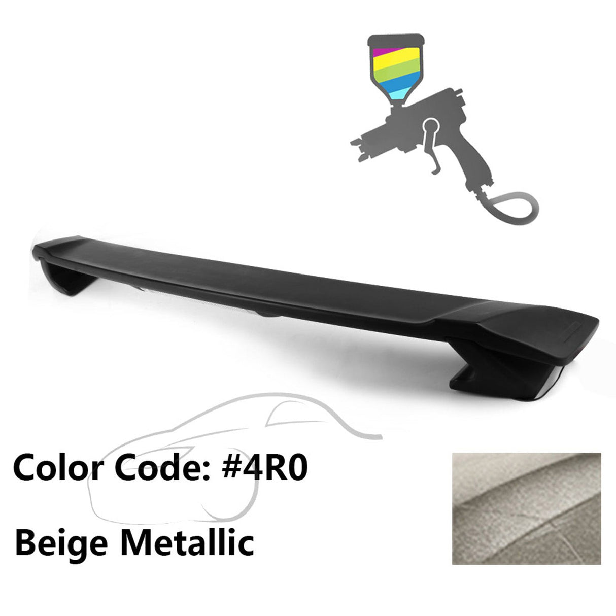 2009-2013 Corolla Sedan Sportivo Trunk Spoiler & LED Brake Light ABS