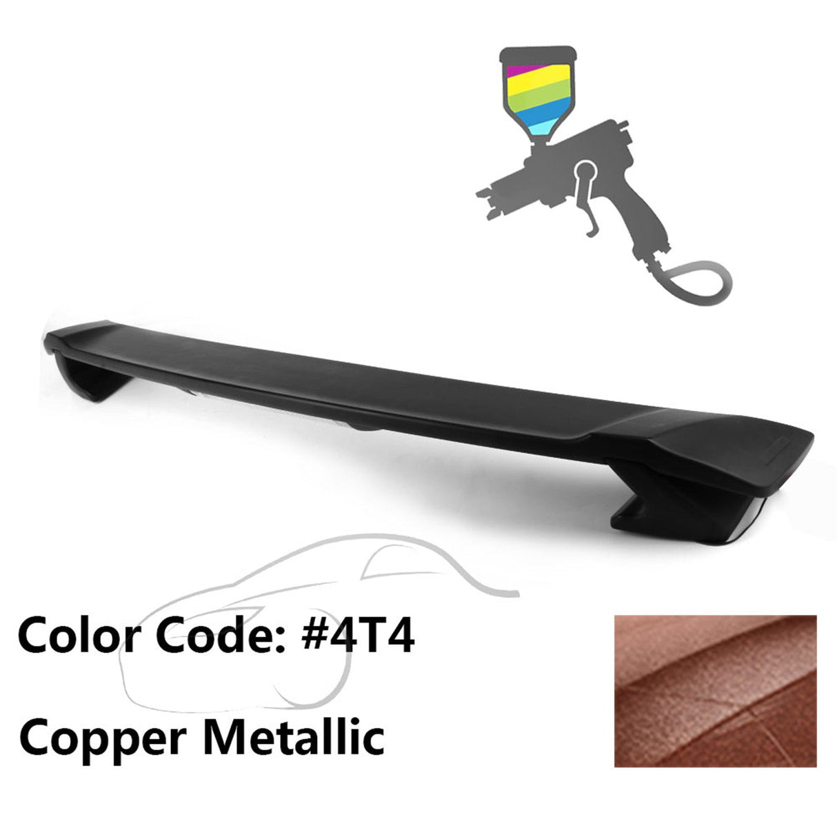 2009-2013 Corolla Sedan Sportivo Trunk Spoiler & LED Brake Light ABS