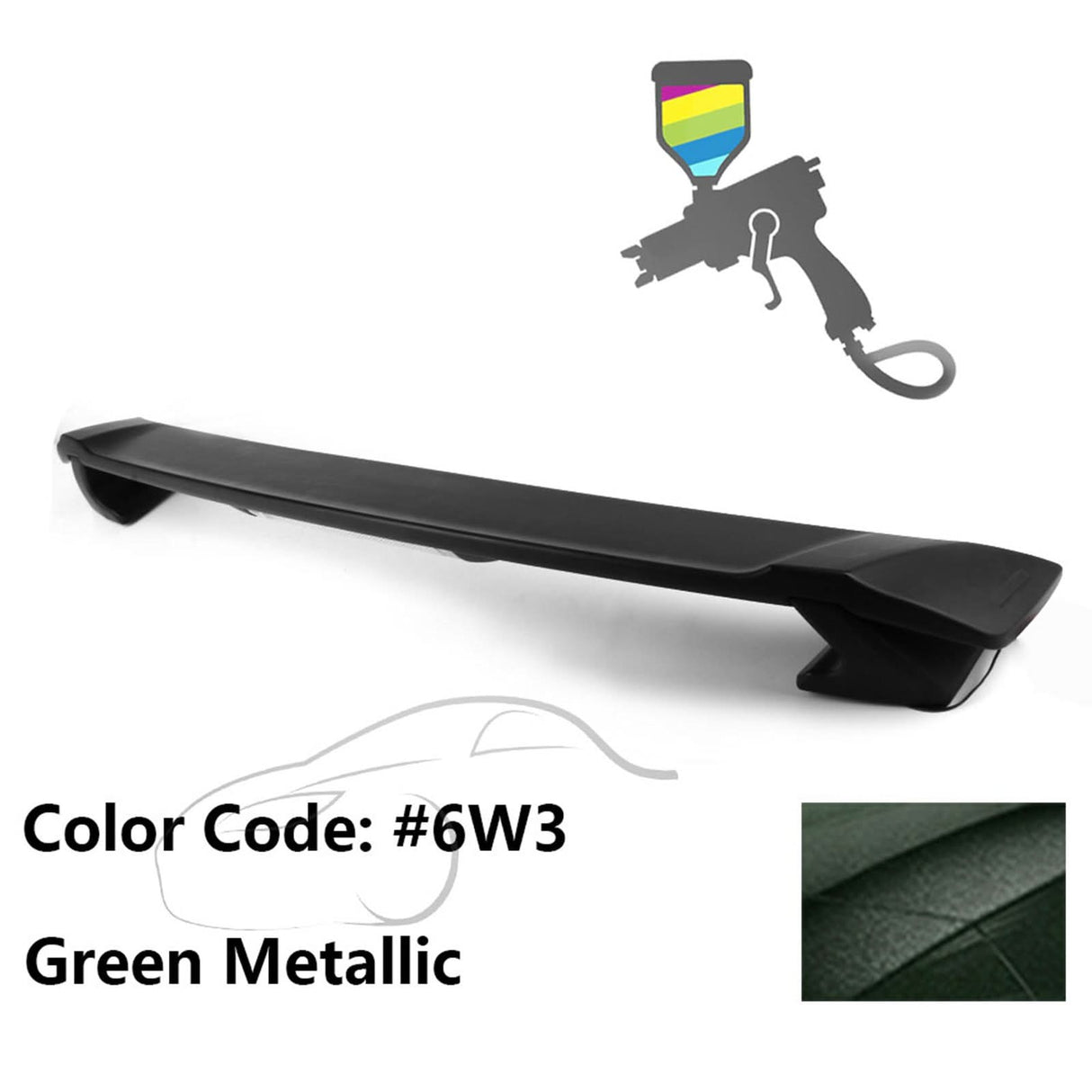 2009-2013 Corolla Sedan Sportivo Trunk Spoiler & LED Brake Light ABS