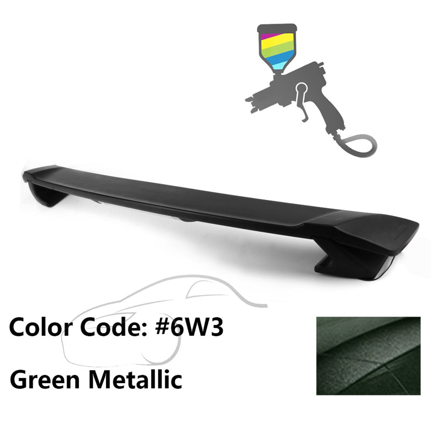 2009-2013 Corolla Sedan Sportivo Trunk Spoiler & LED Brake Light ABS