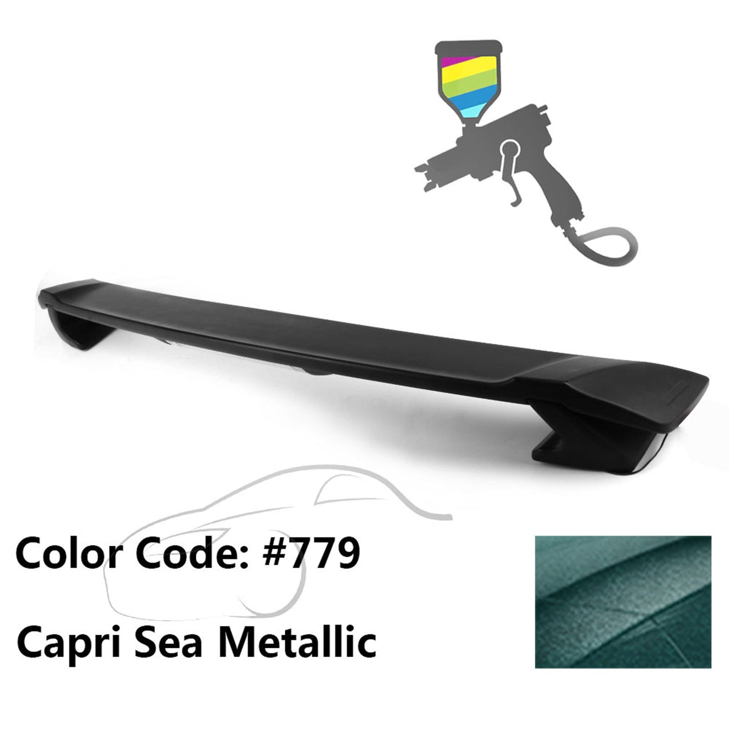 2009-2013 Corolla Sedan Sportivo Trunk Spoiler & LED Brake Light ABS