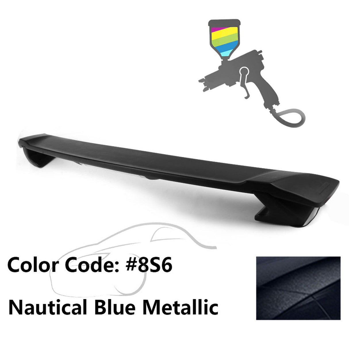 2009-2013 Corolla Sedan Sportivo Trunk Spoiler & LED Brake Light ABS