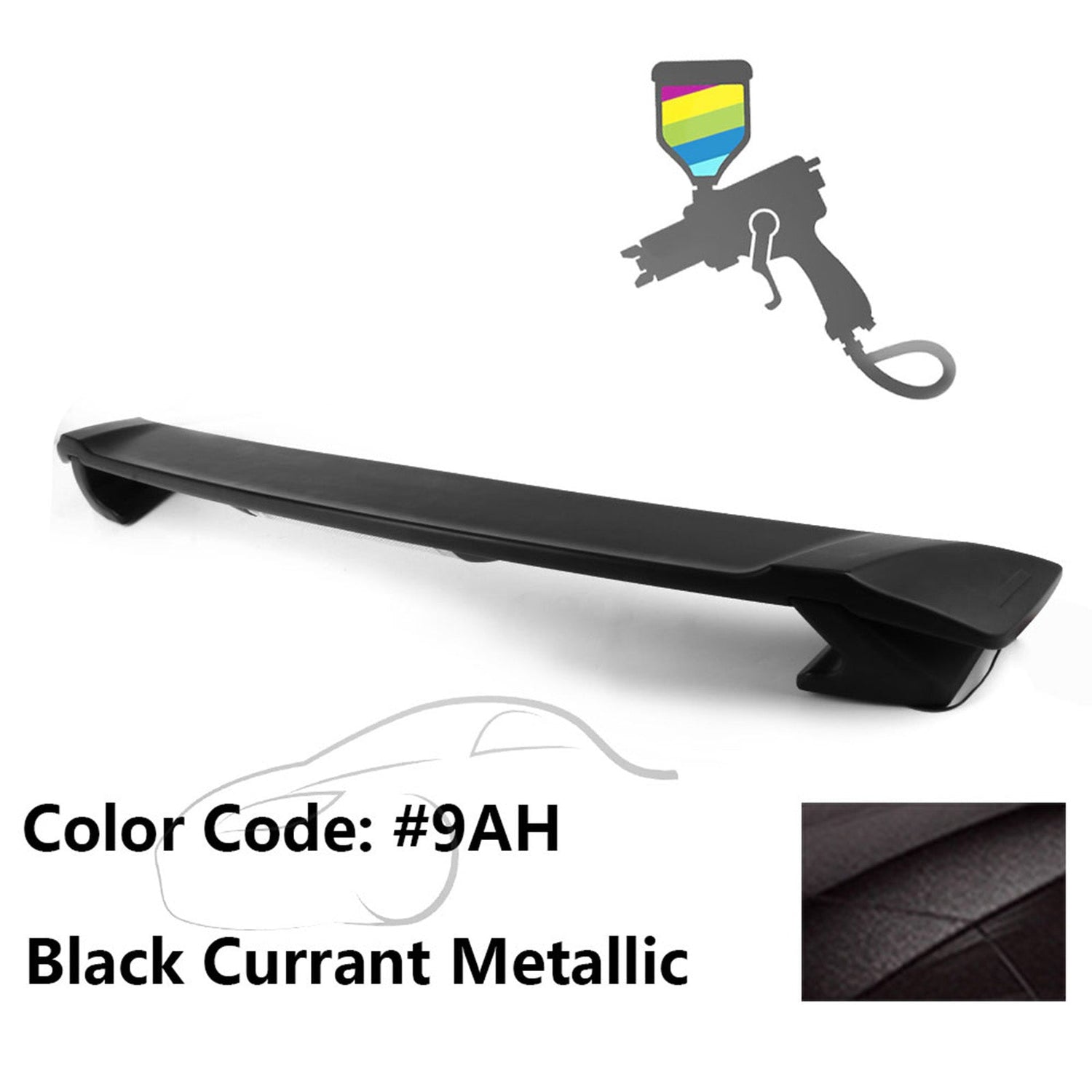 2009-2013 Corolla Sedan Sportivo Trunk Spoiler & LED Brake Light ABS