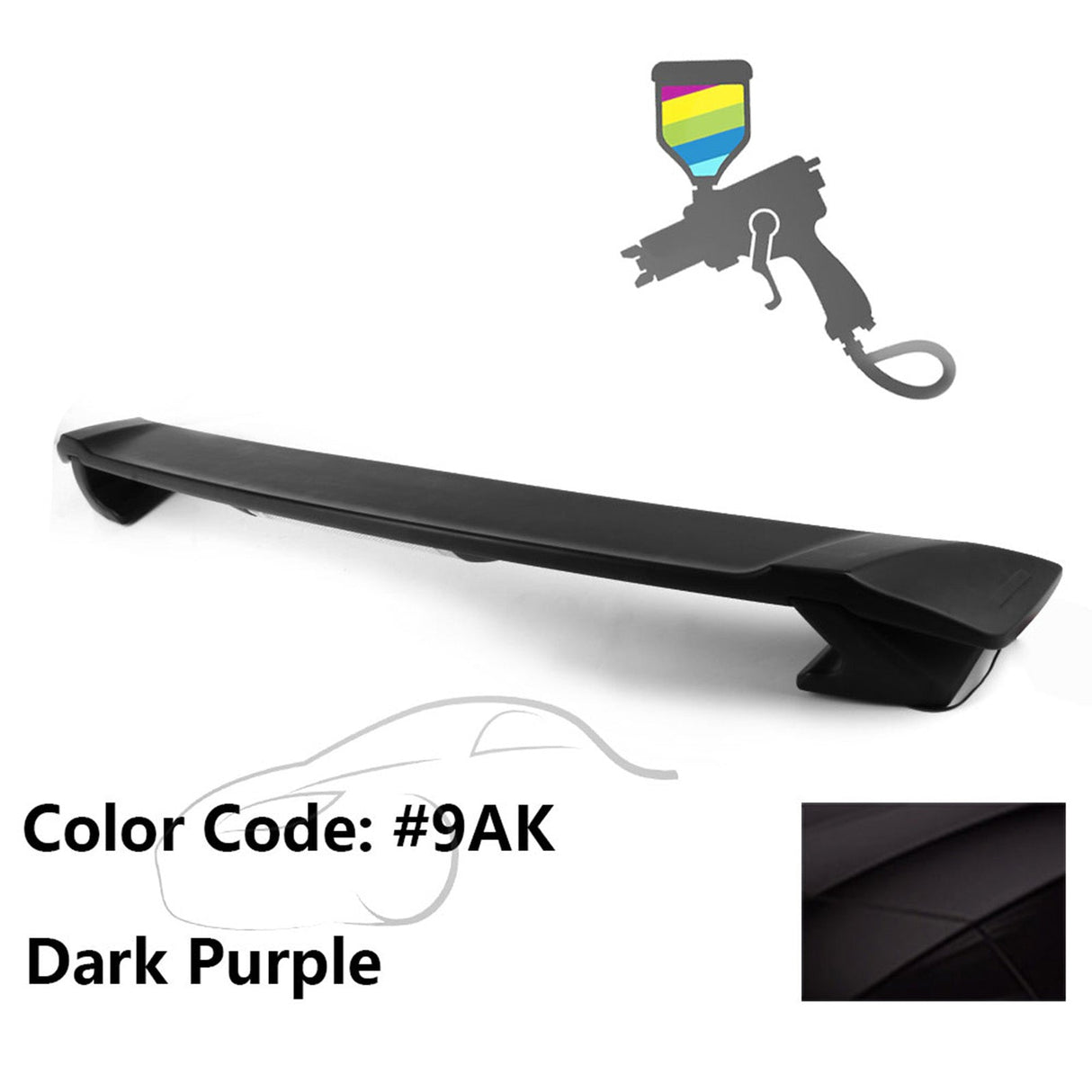 2009-2013 Corolla Sedan Sportivo Trunk Spoiler & LED Brake Light ABS