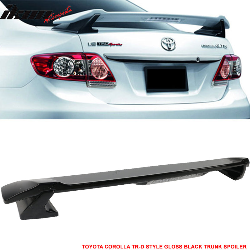 2009-2013 Corolla Sedan Sportivo Trunk Spoiler & LED Brake Light ABS