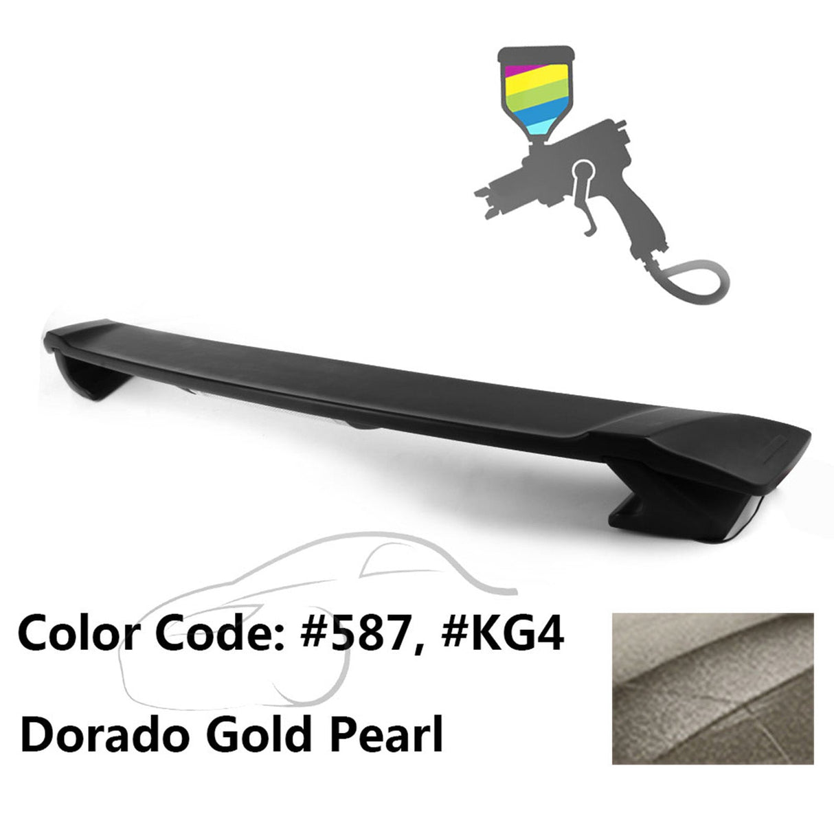 2009-2013 Corolla Sedan Sportivo Trunk Spoiler & LED Brake Light ABS