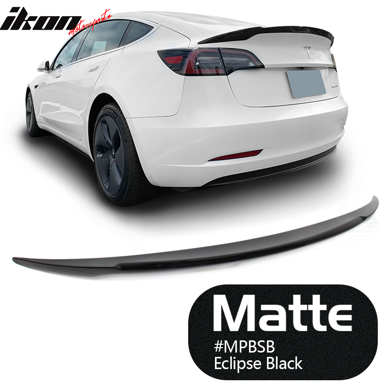2017-2023 Tesla 3 Sedan 4-Door IKON V Trunk Spoiler ABS