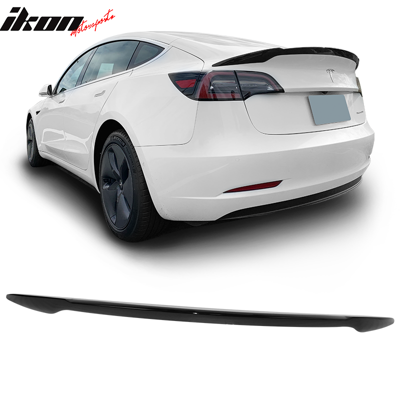 2017-2023 Tesla 3 Sedan 4-Door IKON V Trunk Spoiler ABS