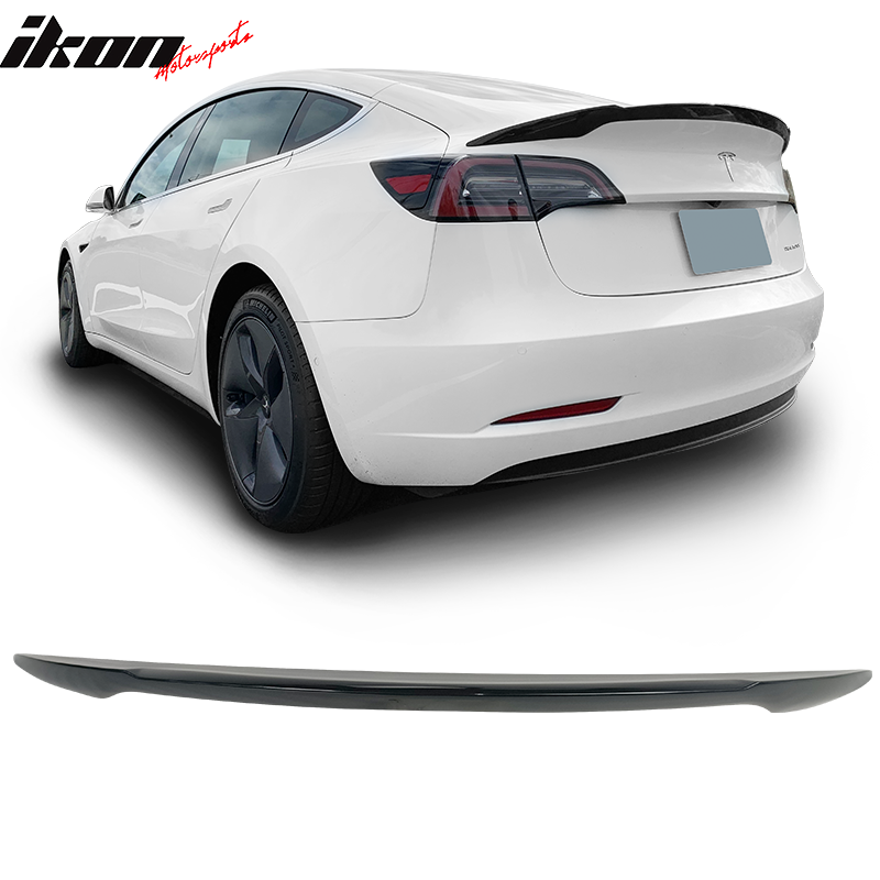 2017-2023 Tesla 3 Sedan 4-Door IKON V Trunk Spoiler ABS
