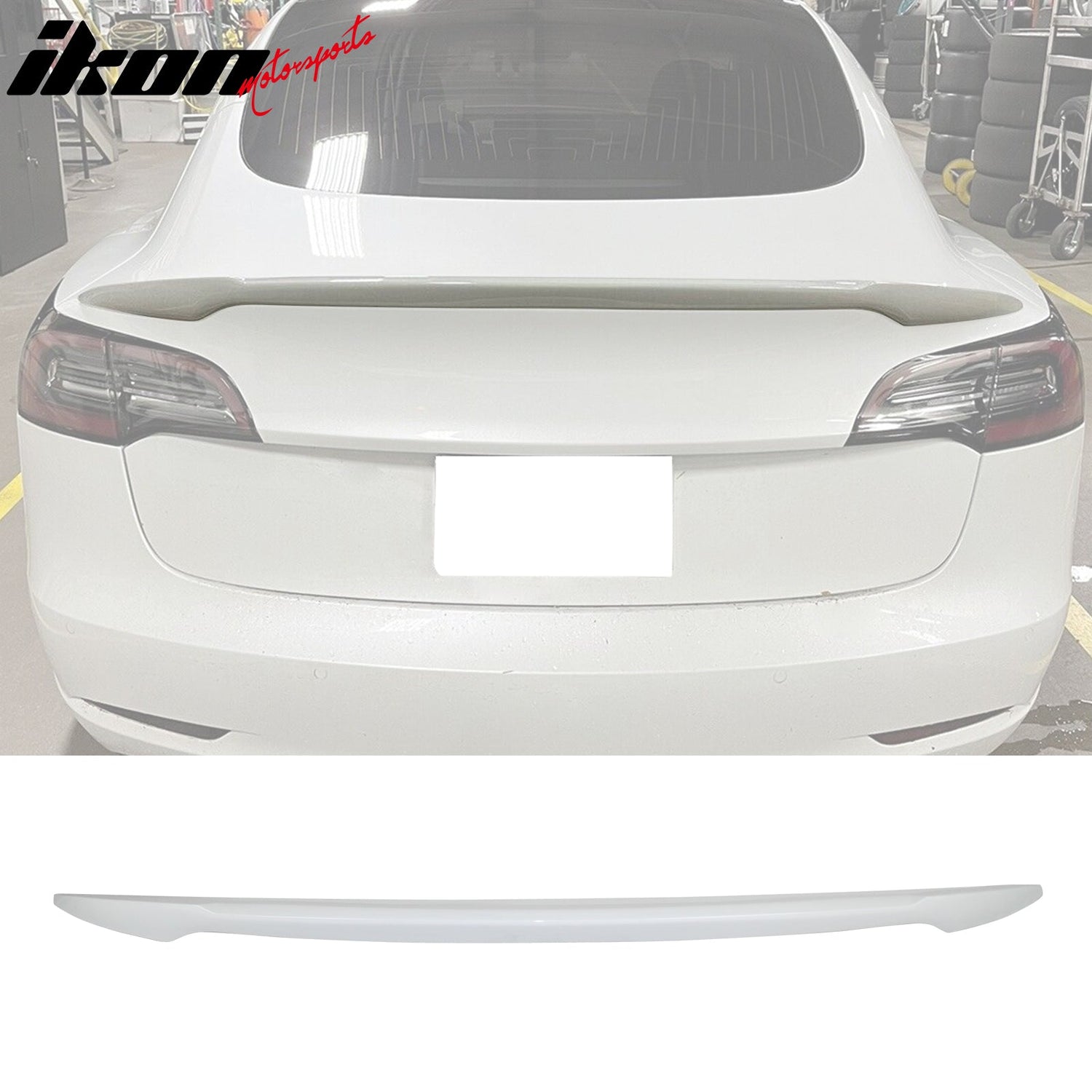 2017-2023 Tesla 3 Sedan 4-Door IKON V Trunk Spoiler ABS