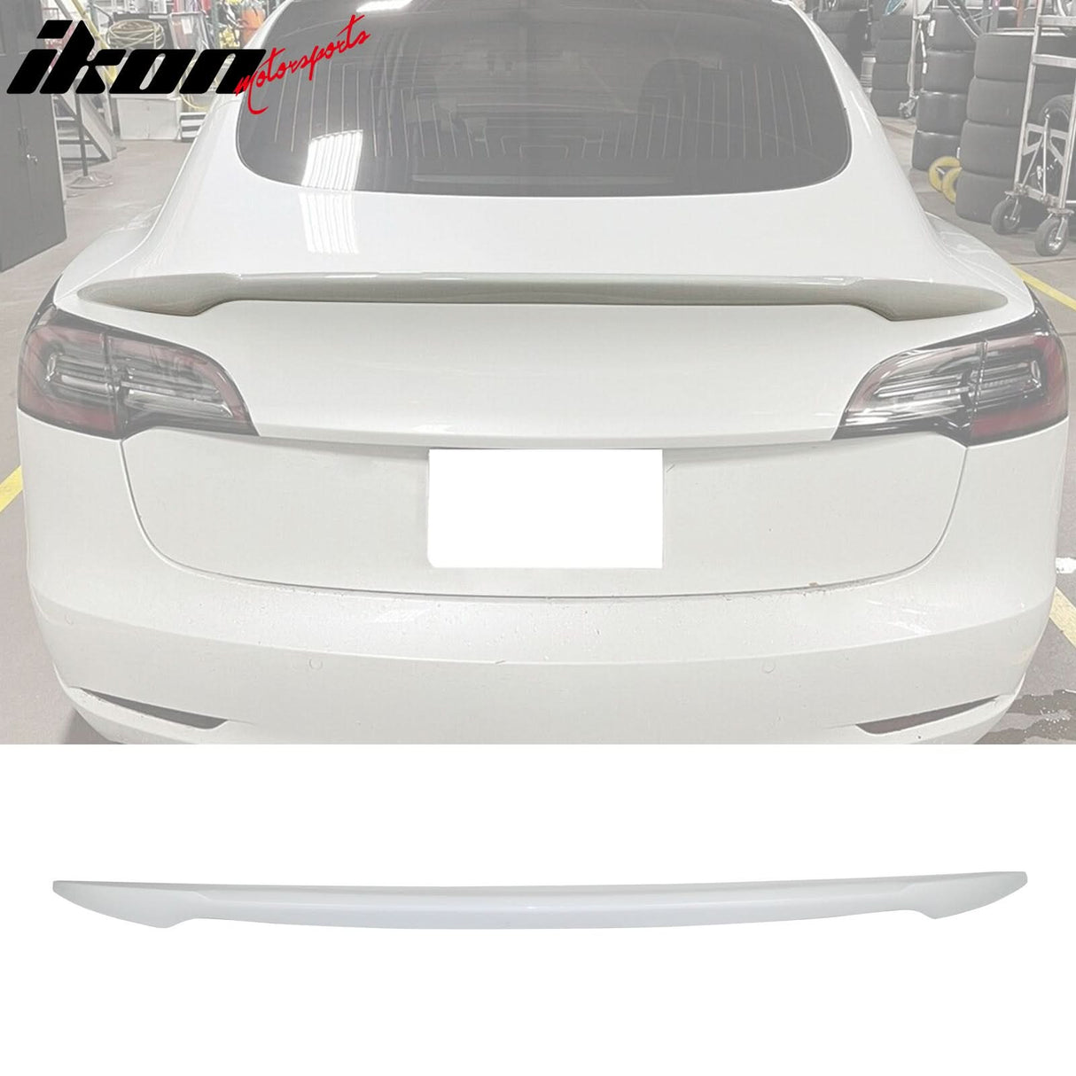 2017-2023 Tesla 3 Sedan 4-Door IKON V Trunk Spoiler ABS