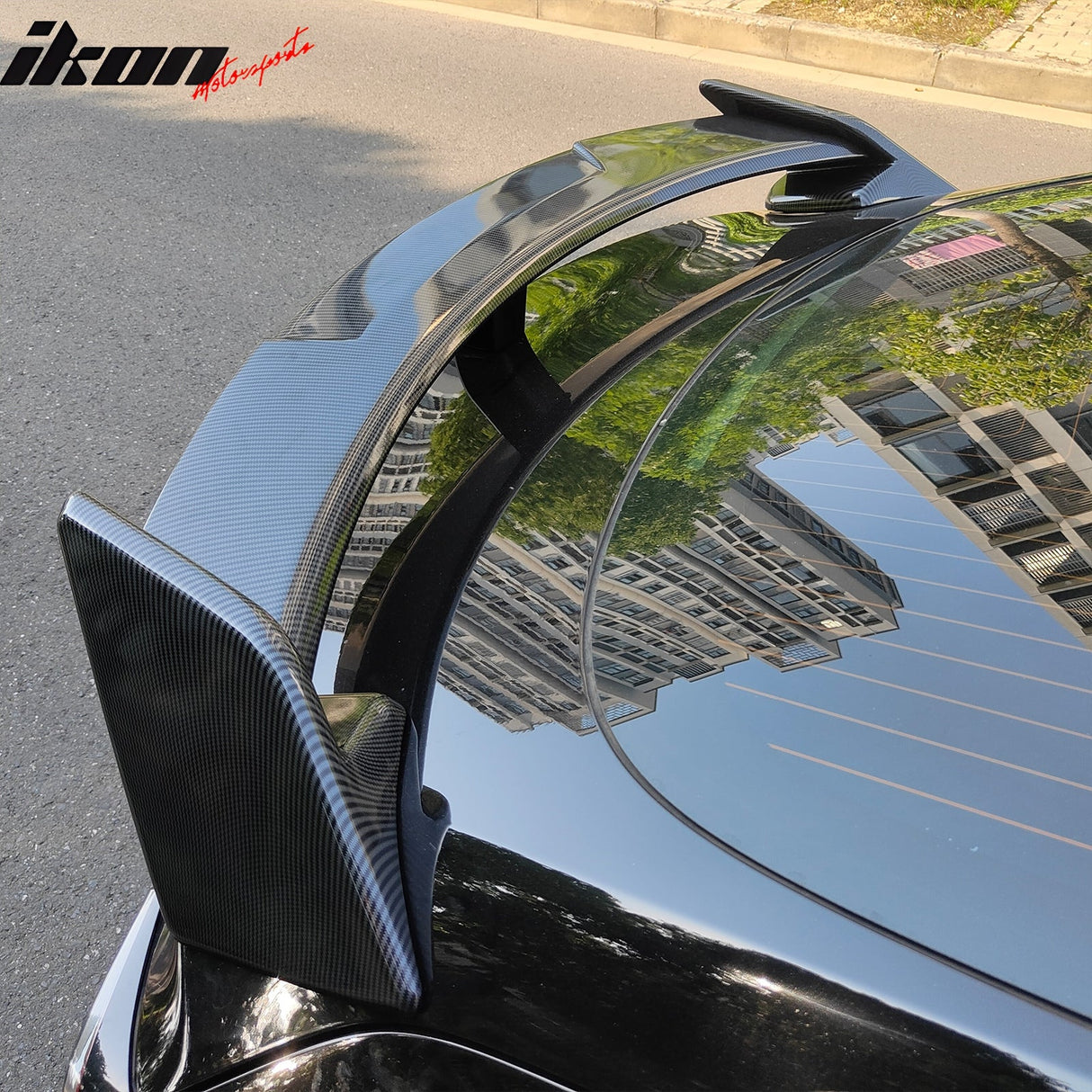 2017-2024 Tesla Model 3 GT Style Carbon Fiber Print Trunk Spoiler ABS