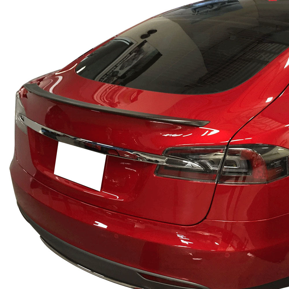2012-2025 Tesla Model S Factory Style Carbon Fiber Trunk Lip Spoiler W