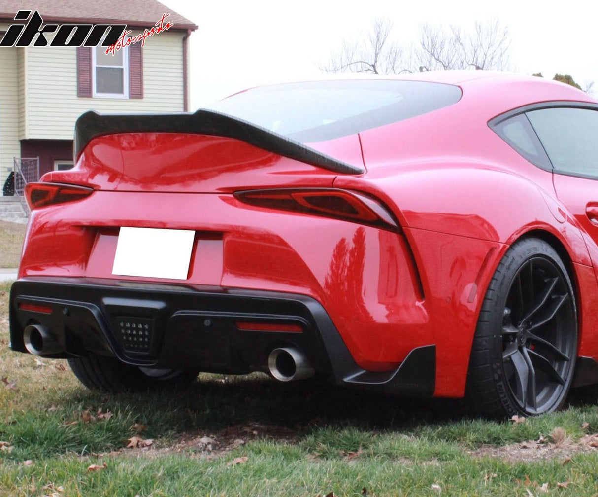 2020-2025 Toyota GR Supra A90 V Style Trunk Spoiler Gloss Carbon Fiber