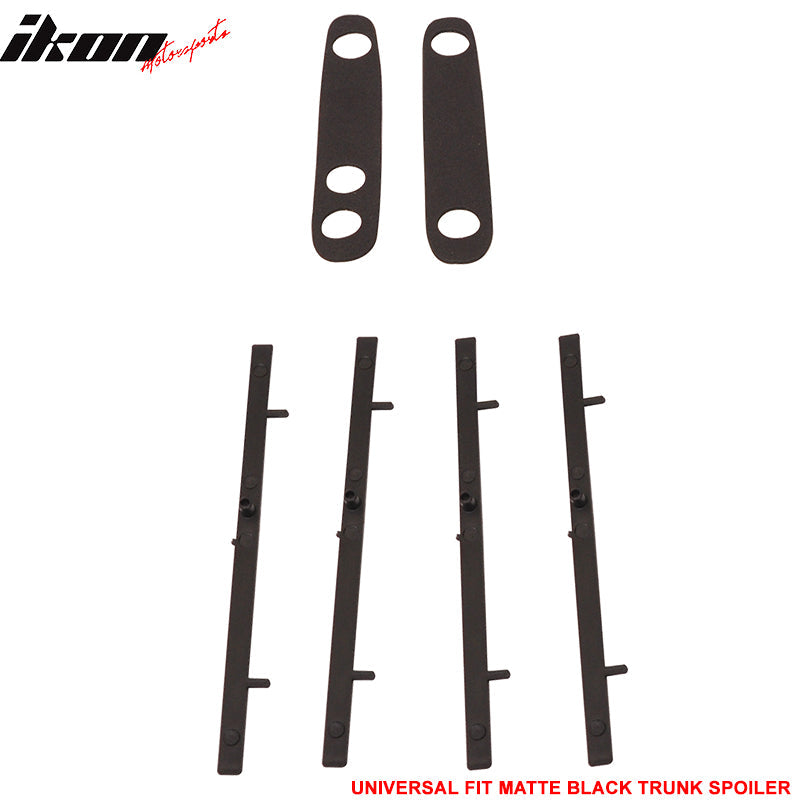 Universal Fitment 2 Post Matte Black Rear Spoiler Wing Lip Wing ABS