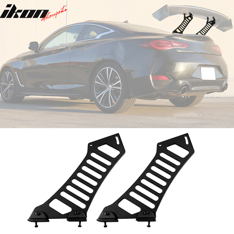 Universal Rear Trunk Spoiler Wing Legs Bracket Stand Mount Side Plate