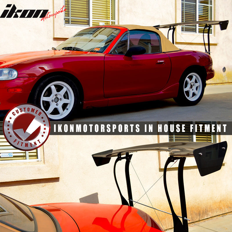 Universal V2 GT Carbon Fiber Rear Spoiler Wing Side Plate Add On