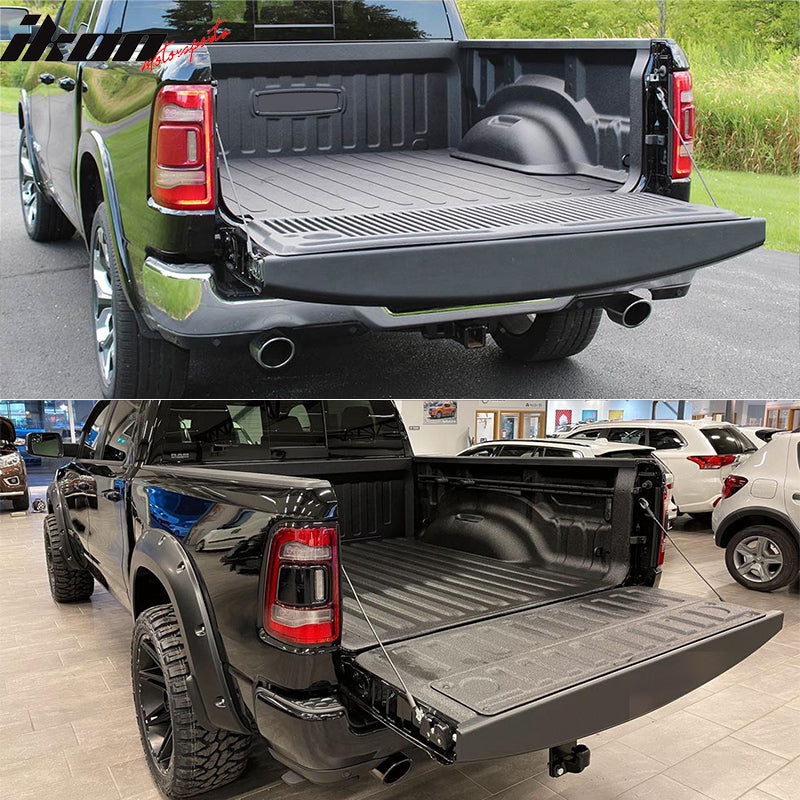 2019-2025 Ram 1500 Tailgate Cap Molding Cover Protector Matte Black PP