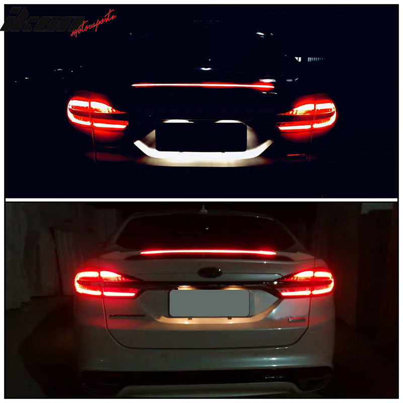 2013-2020 Ford Fusion Long LED Style Rear Trunk Spoiler Lip Wing ABS