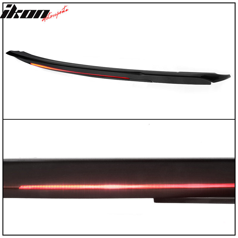 2015-2023 Ford Mustang Coupe Convertible Long LED Trunk Spoiler ABS