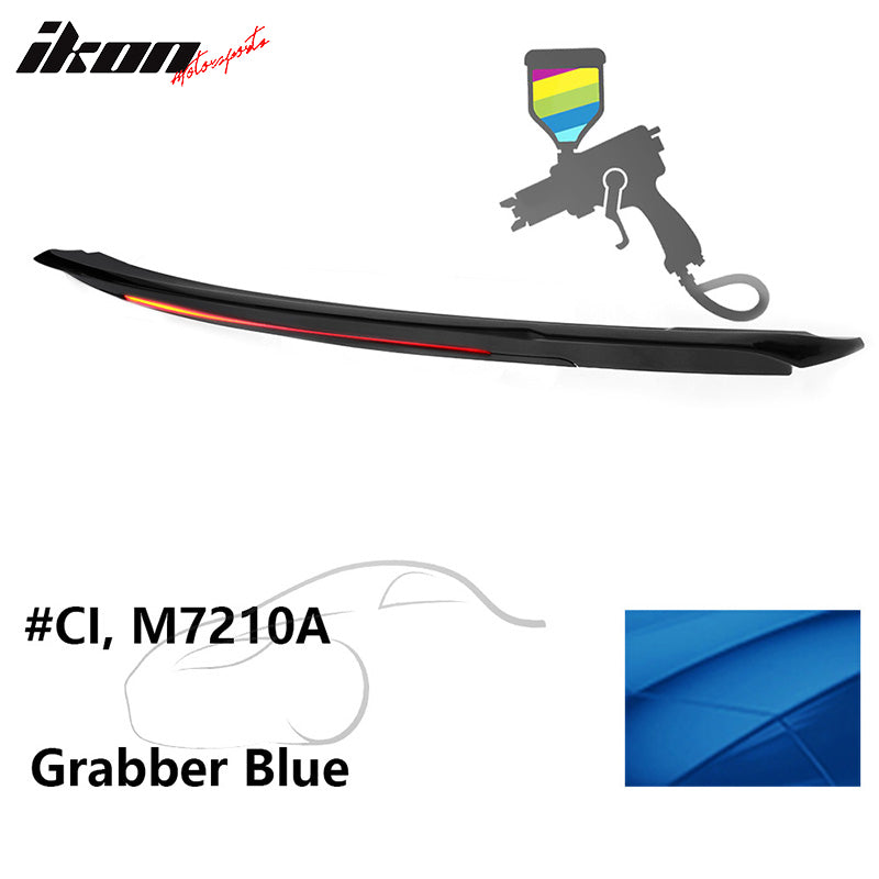 2015-2023 Ford Mustang Coupe Convertible Long LED Trunk Spoiler ABS