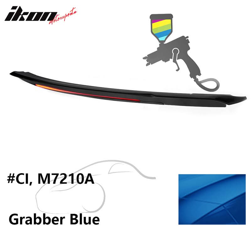 2015-2023 Ford Mustang Coupe Convertible Long LED Trunk Spoiler ABS