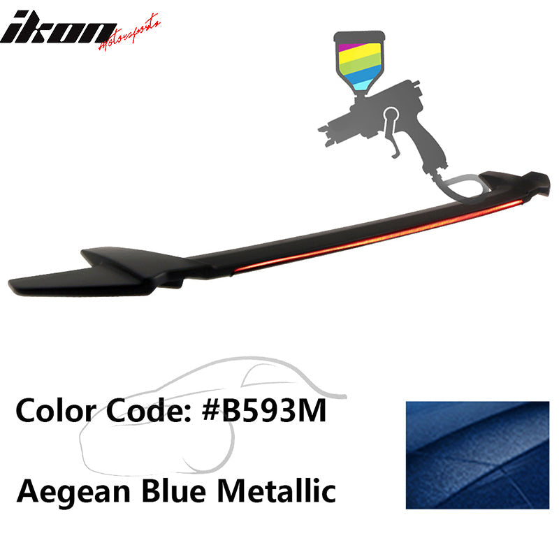 2016-2021 Honda Civic Sedan Long LED Style Trunk Spoiler Wing Lip ABS