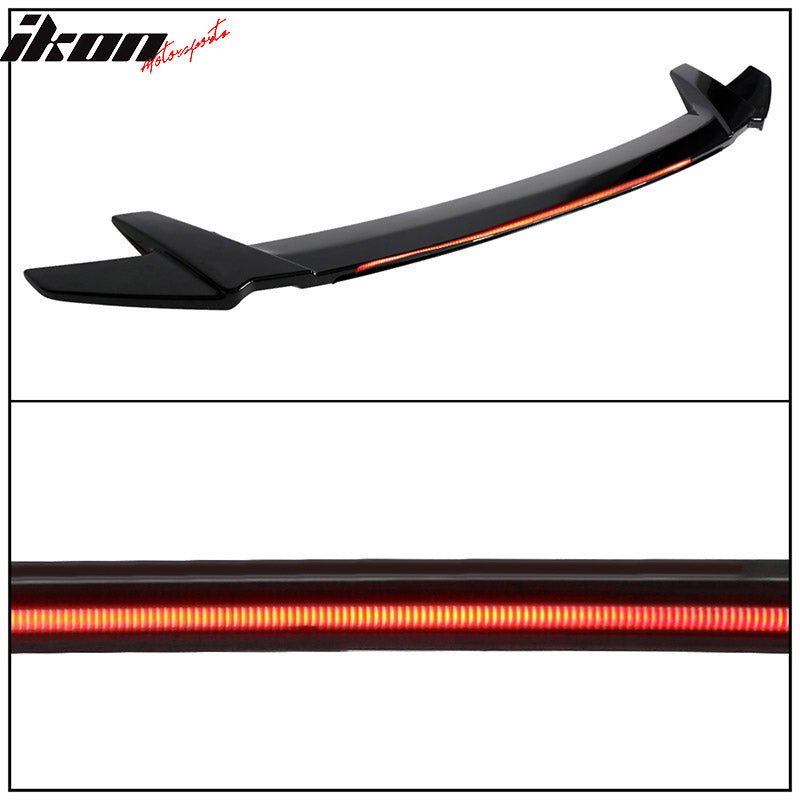 2016-2021 Honda Civic Sedan Long LED Style Trunk Spoiler Wing Lip ABS