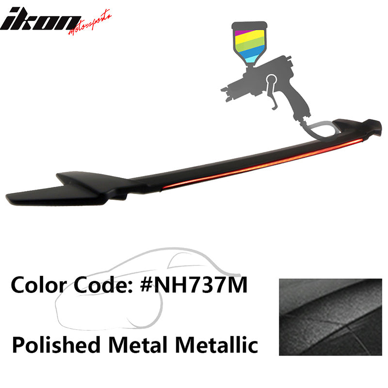 2016-2021 Honda Civic Sedan Long LED Style Trunk Spoiler Wing Lip ABS