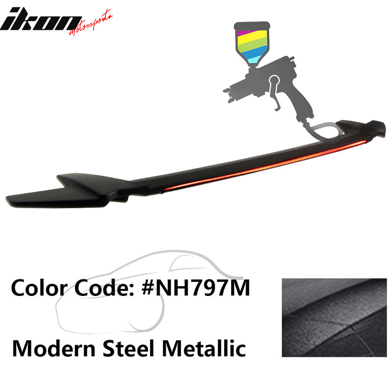 2016-2021 Honda Civic Sedan Long LED Style Trunk Spoiler Wing Lip ABS