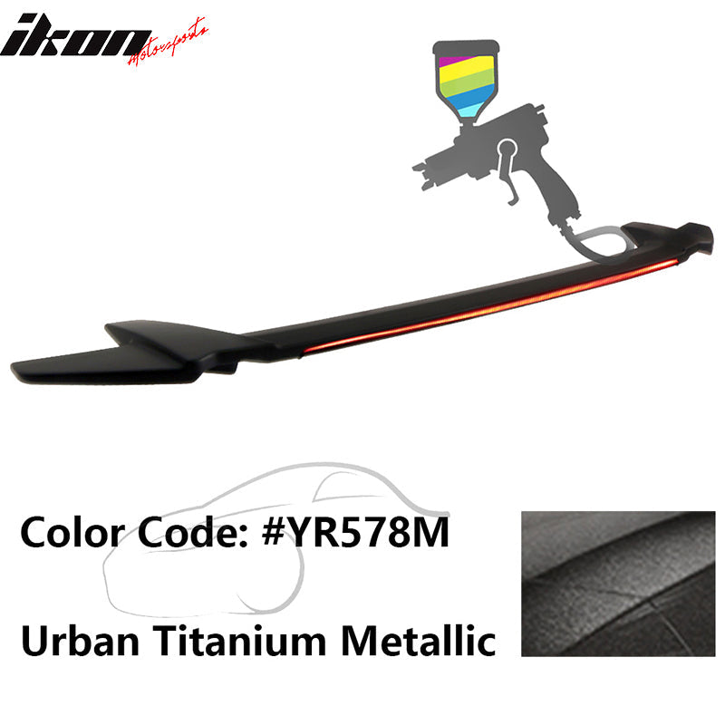 2016-2021 Honda Civic Sedan Long LED Style Trunk Spoiler Wing Lip ABS