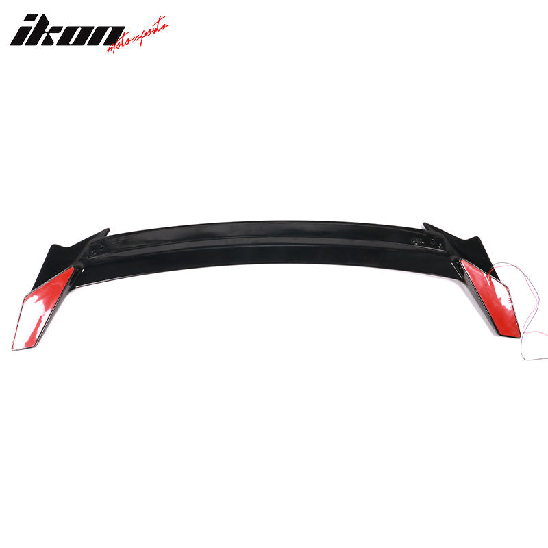2016-2021 Honda Civic Sedan Long LED Matte Black Trunk Spoiler ABS