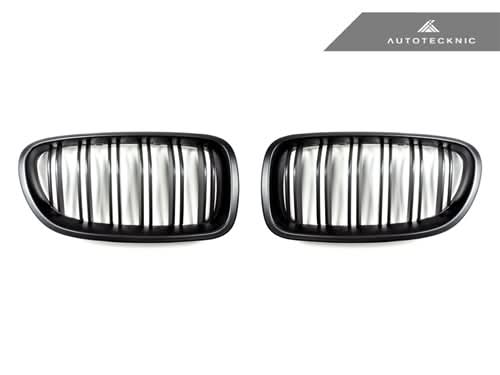 AutoTecknic Dual-Slats Stealth Black Front Grille Set - F10 5-Series | M5