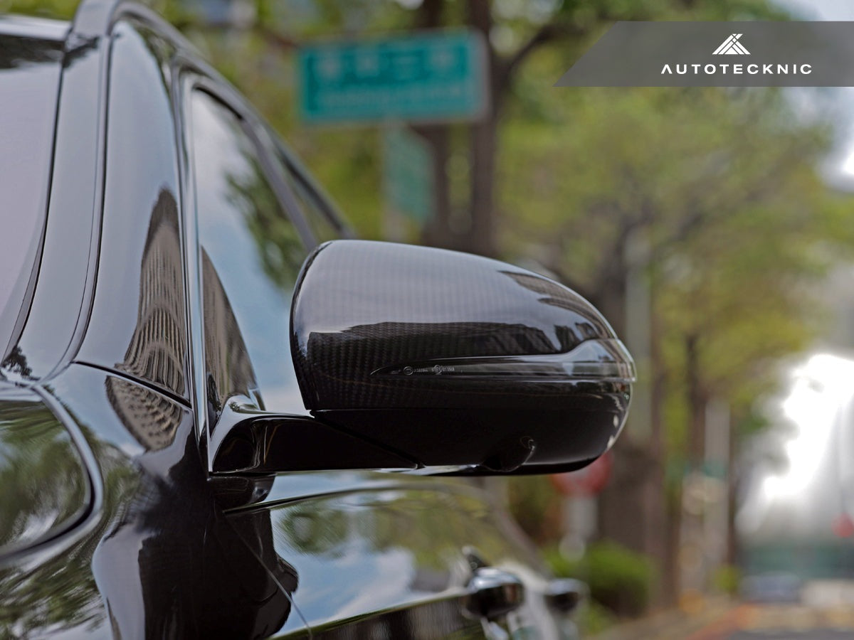 AutoTecknic Replacement Version II Dry Carbon Mirror Covers - Mercedes-Benz H247 GLA-Class