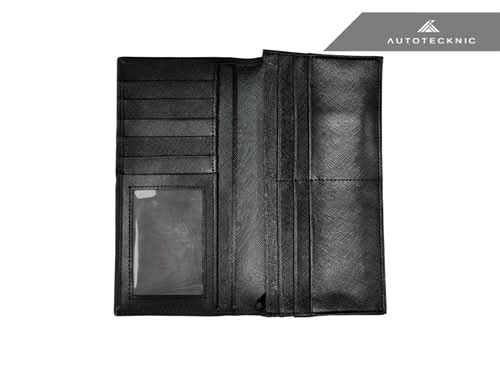 AutoTecknic Carbon Fiber Long Leather Wallet Pouch