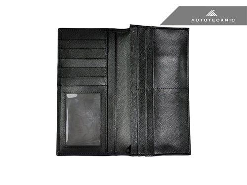 AutoTecknic Carbon Fiber Long Leather Wallet Pouch