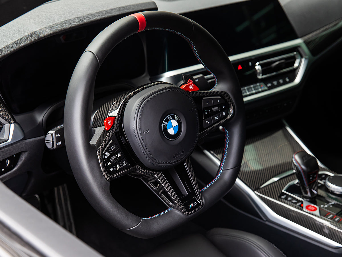 AutoTecknic LCI Carbon Steering Wheel Trim - G22/ G26 4-Series 2025-Up