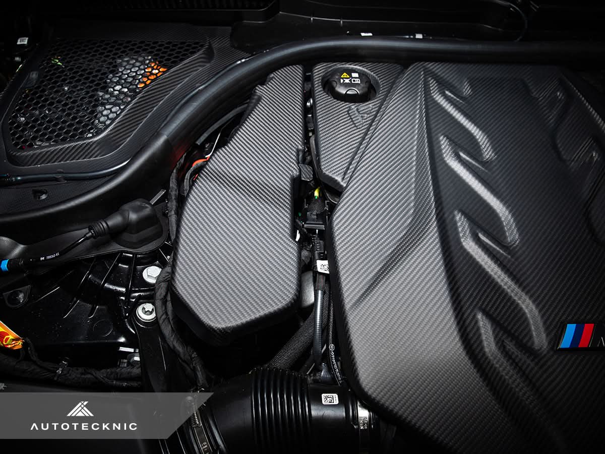AutoTecknic Pre-Preg Carbon Engine Cover Extension Set - G90/ G99 M5