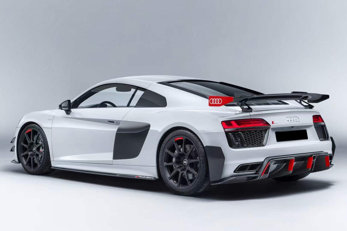 2016-2025 Audi R8 GEN2 Coupe ONLY GT Style DRY Carbon Fiber Trunk Wing with Base and Aluminum Legs