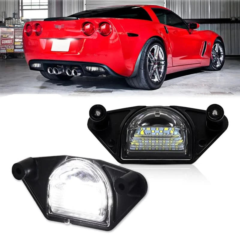 LED License Plate Light Assembly – OEM-Fit White Upgrade (GM & Pontiac Applications, Pair)