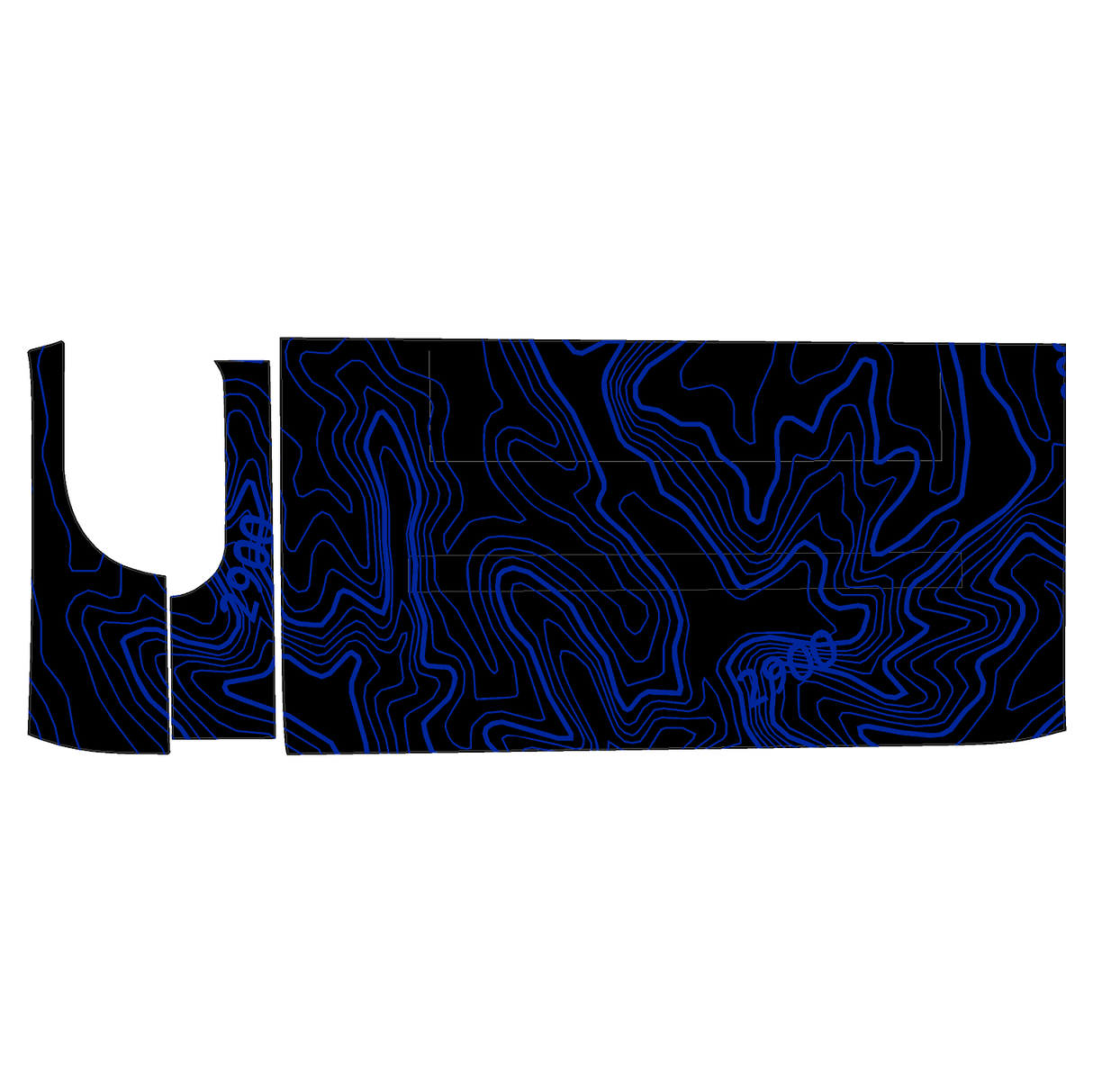 Topo 3 Piece Dash Kit (Printed Series) - 2021+ Bronco