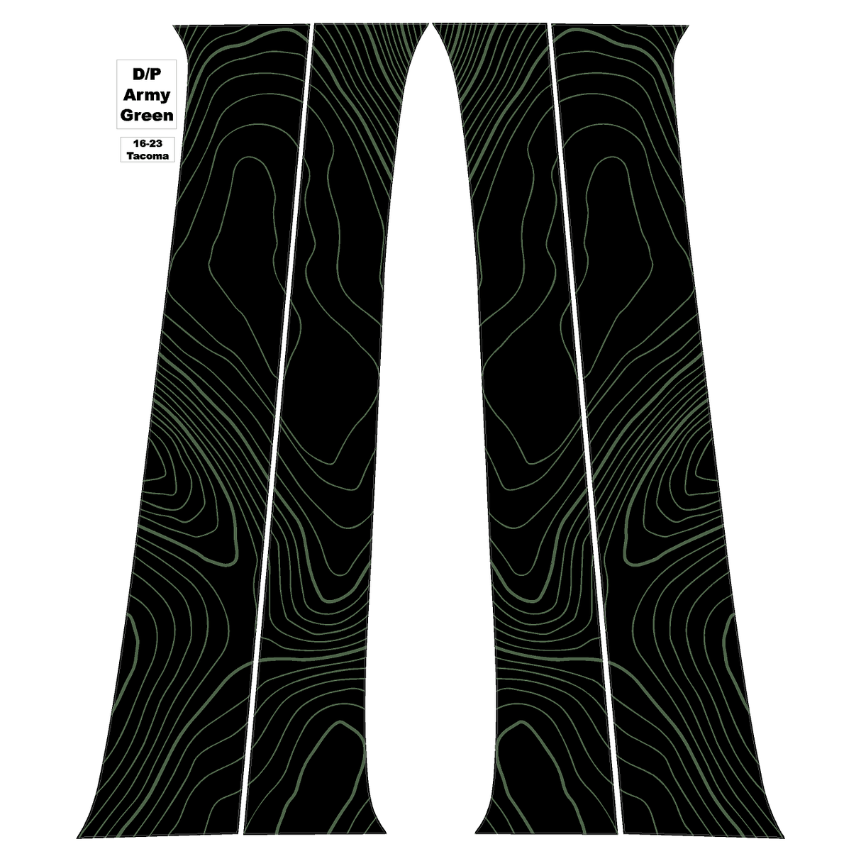 Topo B Pillar Overlays - 2016-2023 Tacoma Double Cab