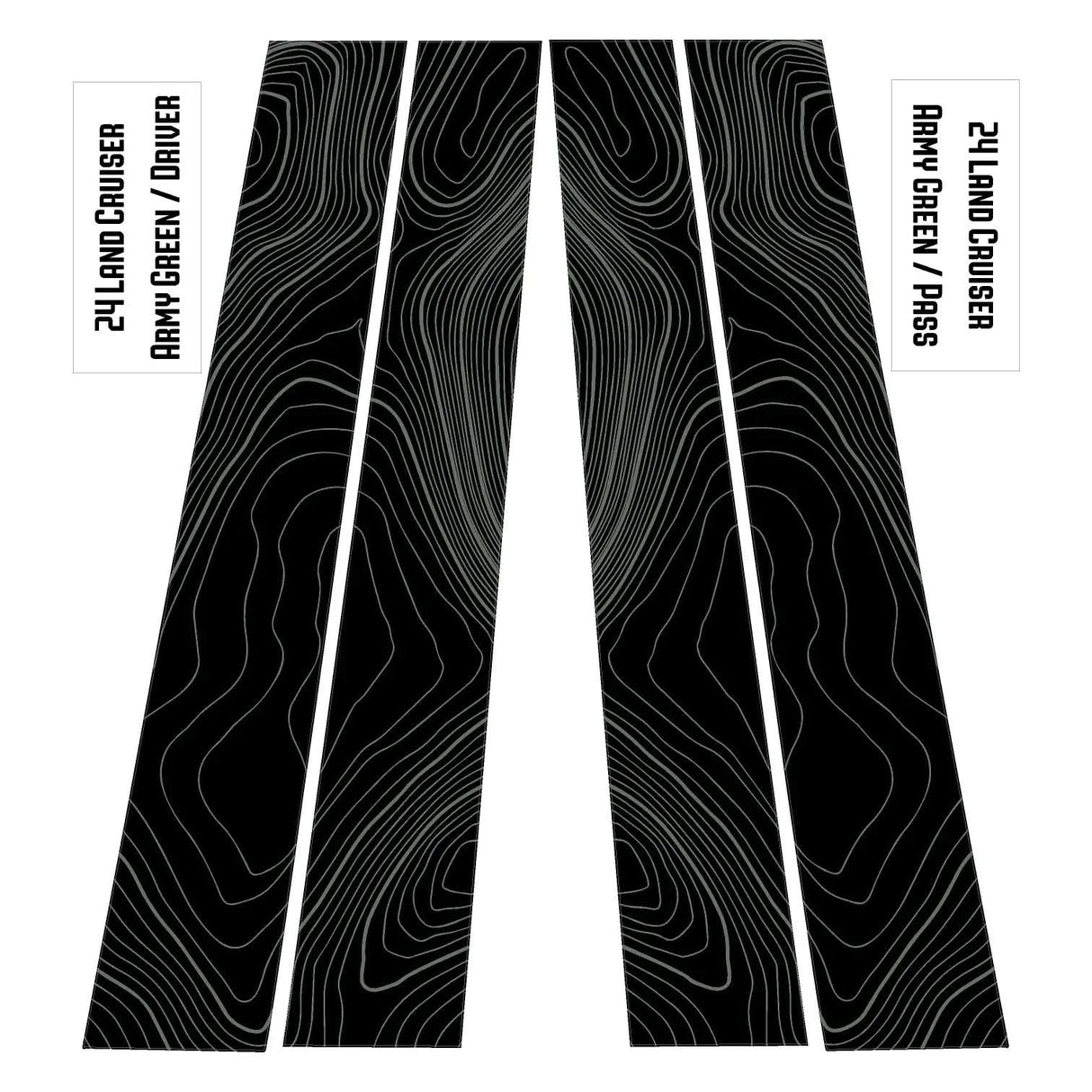Topographic B Pillar Overlays - 2024+ Land Cruiser / GX 550