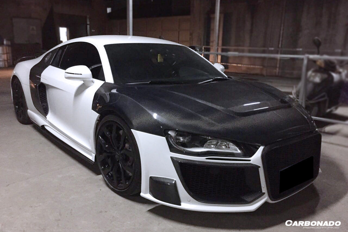 2006-2015 Audi R8 Coupe Spyder P Style Carbon Fiber Hood