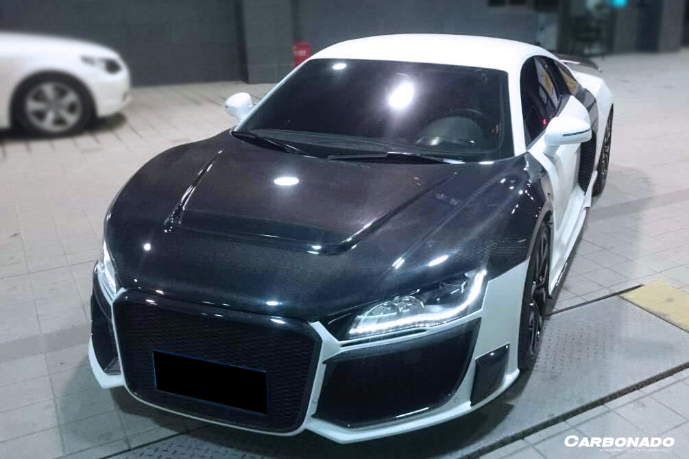 2006-2015 Audi R8 Coupe Spyder P Style Carbon Fiber Hood