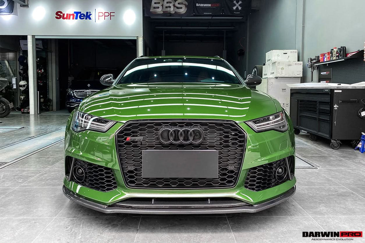 2013-2018 Audi RS6 Avant Carbon Fiber Carbon Fiber Front Lip