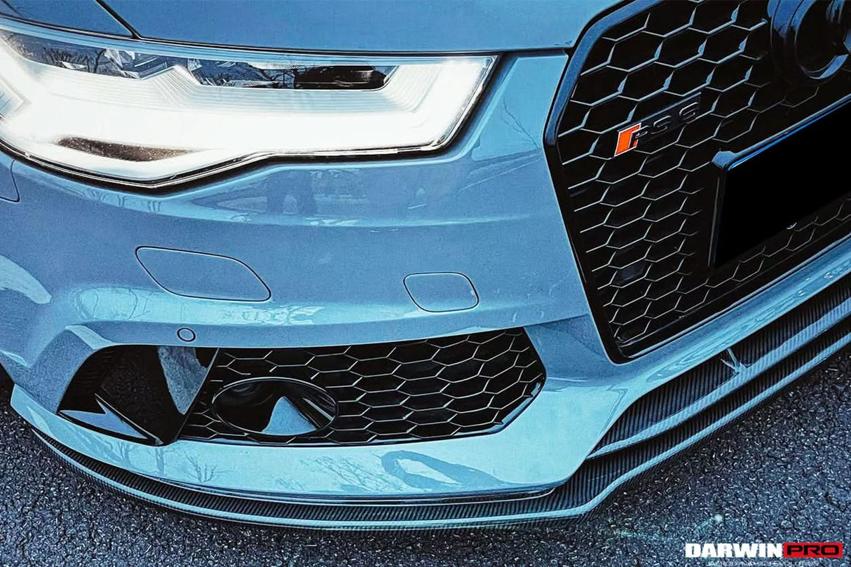 2013-2018 Audi RS6 Avant Carbon Fiber Carbon Fiber Front Lip
