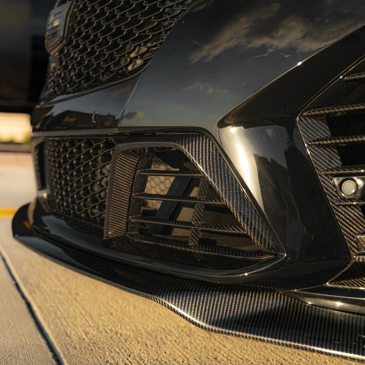 2022-2026 Cadillac CT5-V Blackwing Gloss Carbon Fiber Front Chin Splitter