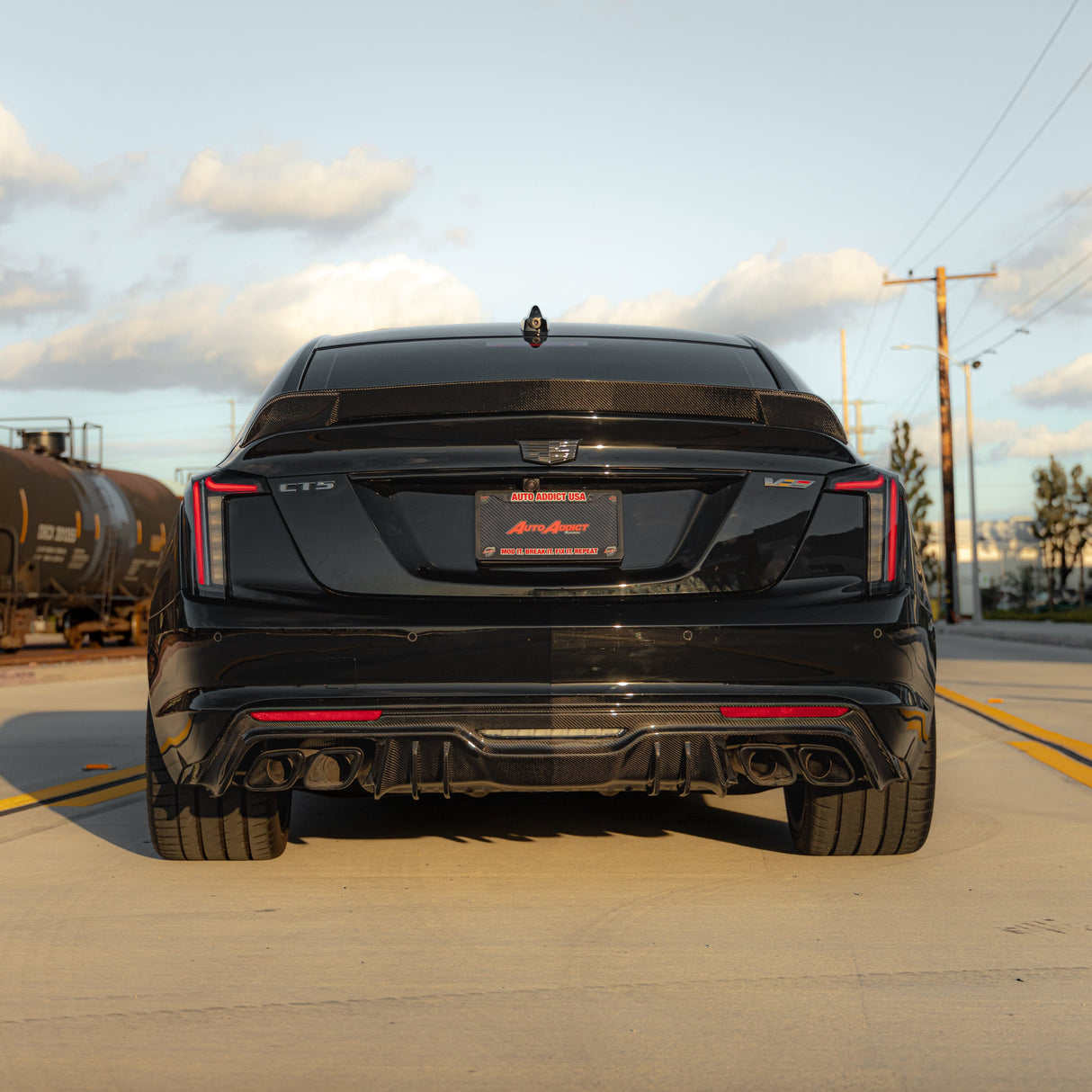 2022-2026 Cadillac CT5-V Blackwing Type-ST Carbon Fiber Rear Diffuser